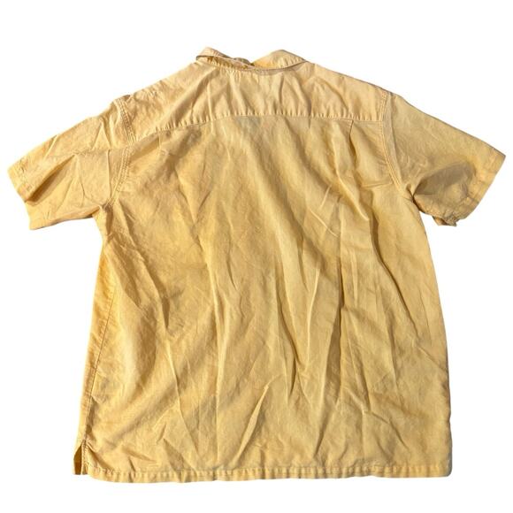 Columbia Sportswear Yellow Short Sleeve Button Down Chest Pocket w/ Button XXL - Picture 3 of 6